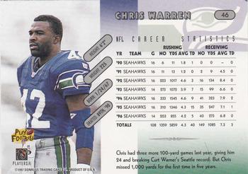 1997 Donruss #46 Chris Warren Back