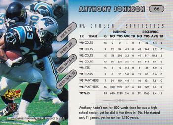 1997 Donruss #66 Anthony Johnson Back