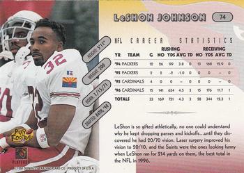 1997 Donruss #74 LeShon Johnson Back
