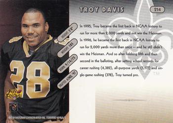 1997 Donruss #214 Troy Davis Back