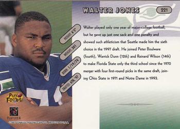 1997 Donruss #221 Walter Jones Back