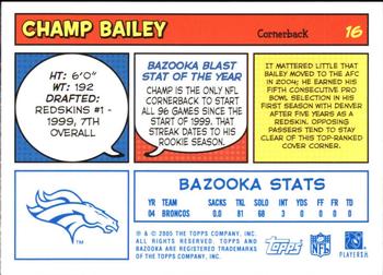 2005 Bazooka - Blue #16 Champ Bailey Back