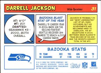 2005 Bazooka - Blue #31 Darrell Jackson Back