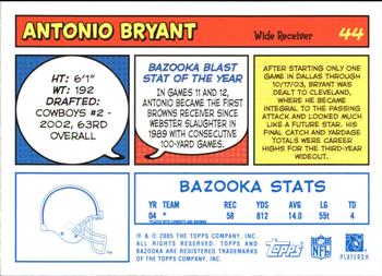 2005 Bazooka - Blue #44 Antonio Bryant Back