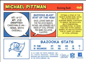 2005 Bazooka - Blue #46 Michael Pittman Back