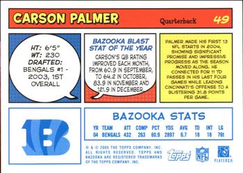 2005 Bazooka - Blue #49 Carson Palmer Back