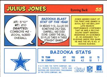 2005 Bazooka - Blue #55 Julius Jones Back
