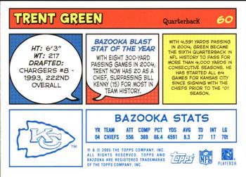 2005 Bazooka - Blue #60 Trent Green Back