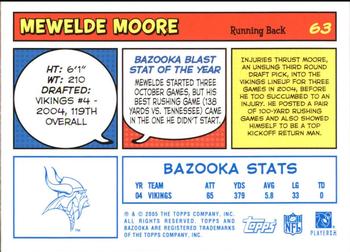 2005 Bazooka - Blue #63 Mewelde Moore Back