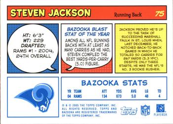 2005 Bazooka - Blue #75 Steven Jackson Back