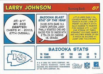 2005 Bazooka - Blue #87 Larry Johnson Back