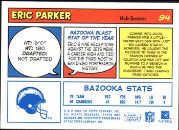 2005 Bazooka - Blue #94 Eric Parker Back