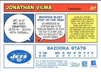 2005 Bazooka - Blue #97 Jonathan Vilma Back
