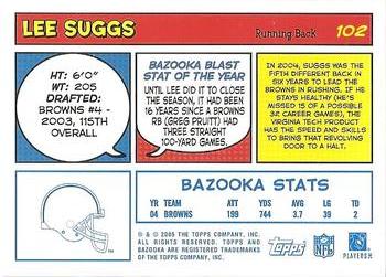 2005 Bazooka - Blue #102 Lee Suggs Back