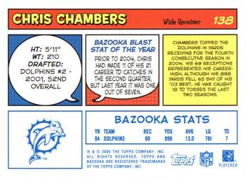 2005 Bazooka - Blue #138 Chris Chambers Back