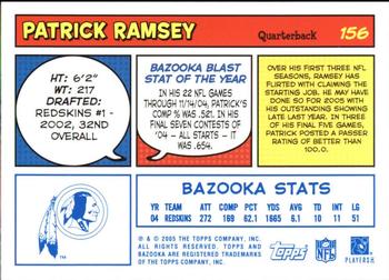 2005 Bazooka - Blue #156 Patrick Ramsey Back