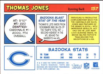 2005 Bazooka - Blue #157 Thomas Jones Back