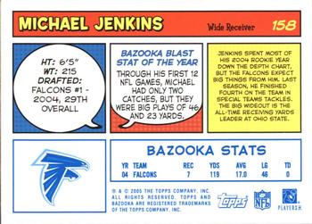 2005 Bazooka - Blue #158 Michael Jenkins Back