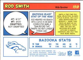 2005 Bazooka - Blue #159 Rod Smith Back