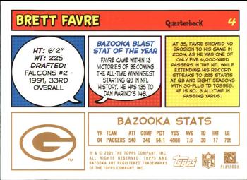 2005 Bazooka - Gold #4 Brett Favre Back
