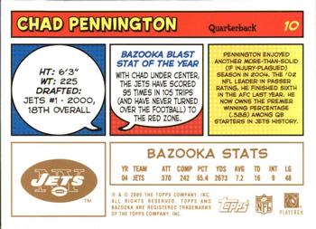 2005 Bazooka - Gold #10 Chad Pennington Back