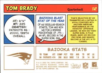 2005 Bazooka - Gold #12 Tom Brady Back