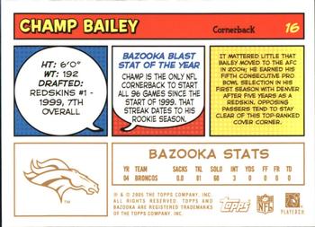 2005 Bazooka - Gold #16 Champ Bailey Back
