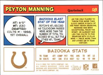 2005 Bazooka - Gold #18 Peyton Manning Back