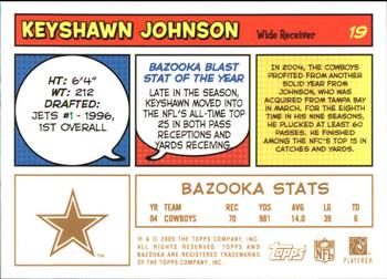 2005 Bazooka - Gold #19 Keyshawn Johnson Back