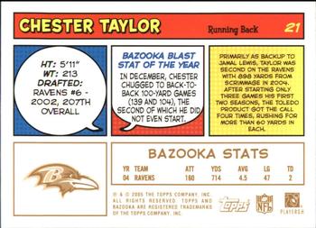 2005 Bazooka - Gold #21 Chester Taylor Back