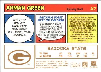 2005 Bazooka - Gold #37 Ahman Green Back