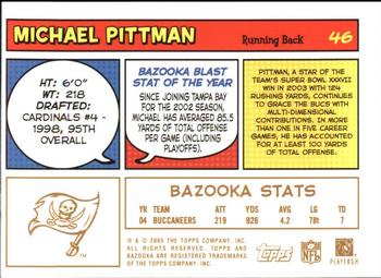 2005 Bazooka - Gold #46 Michael Pittman Back
