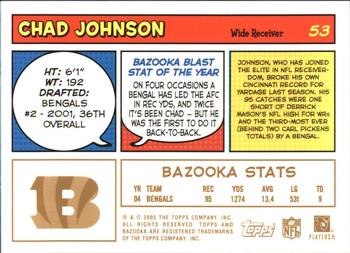 2005 Bazooka - Gold #53 Chad Johnson Back