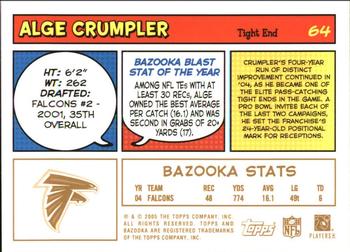 2005 Bazooka - Gold #64 Alge Crumpler Back