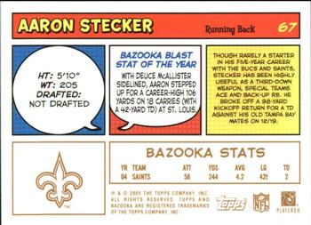 2005 Bazooka - Gold #67 Aaron Stecker Back