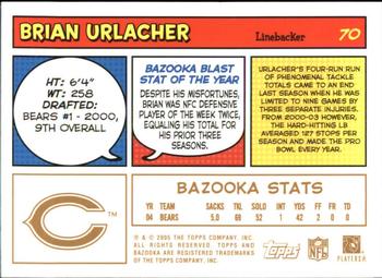 2005 Bazooka - Gold #70 Brian Urlacher Back