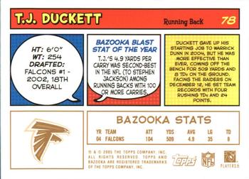 2005 Bazooka - Gold #78 T.J. Duckett Back