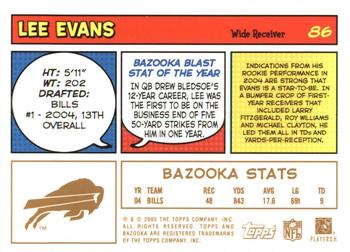 2005 Bazooka - Gold #86 Lee Evans Back