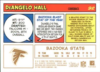2005 Bazooka - Gold #92 DeAngelo Hall Back