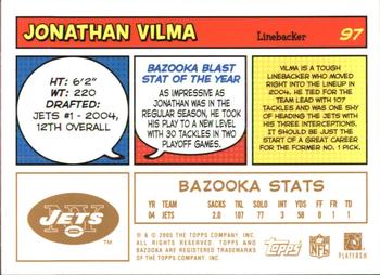 2005 Bazooka - Gold #97 Jonathan Vilma Back