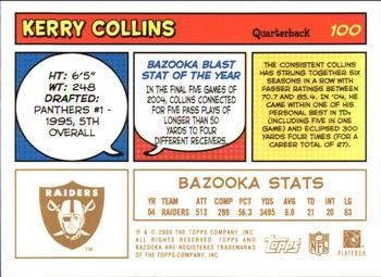 2005 Bazooka - Gold #100 Kerry Collins Back