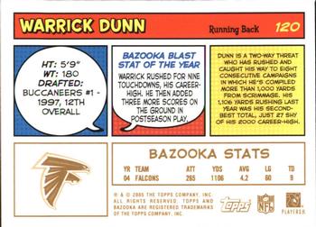 2005 Bazooka - Gold #120 Warrick Dunn Back