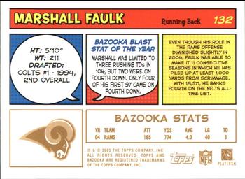 2005 Bazooka - Gold #132 Marshall Faulk Back