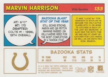 2005 Bazooka - Gold #133 Marvin Harrison Back
