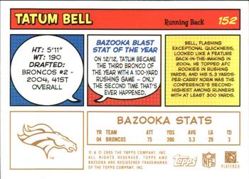 2005 Bazooka - Gold #152 Tatum Bell Back