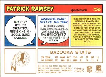 2005 Bazooka - Gold #156 Patrick Ramsey Back