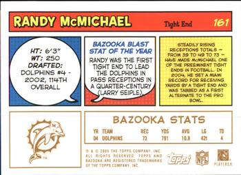 2005 Bazooka - Gold #161 Randy McMichael Back
