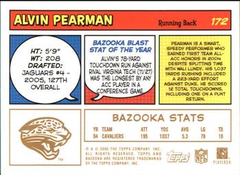 2005 Bazooka - Gold #172 Alvin Pearman Back