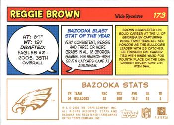 2005 Bazooka - Gold #173 Reggie Brown Back