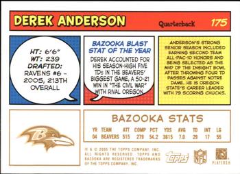 2005 Bazooka - Gold #175 Derek Anderson Back